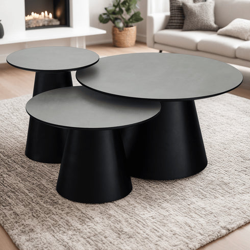 Round Coffee Table Tango ø80x40 - Light Grey